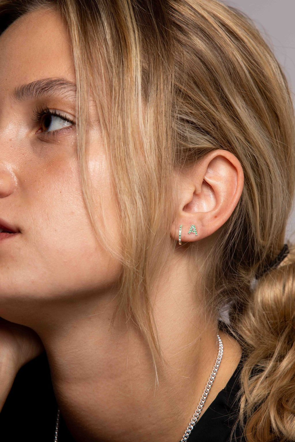 IX Billy Silver Hoop w. Zirconia