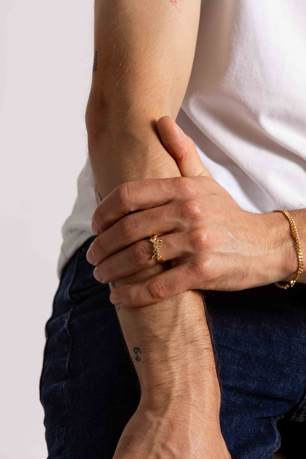 IX Theo 22K Gold Plated Ring