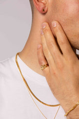 IX Nora 22K Gold Plated Ring w. Crystal