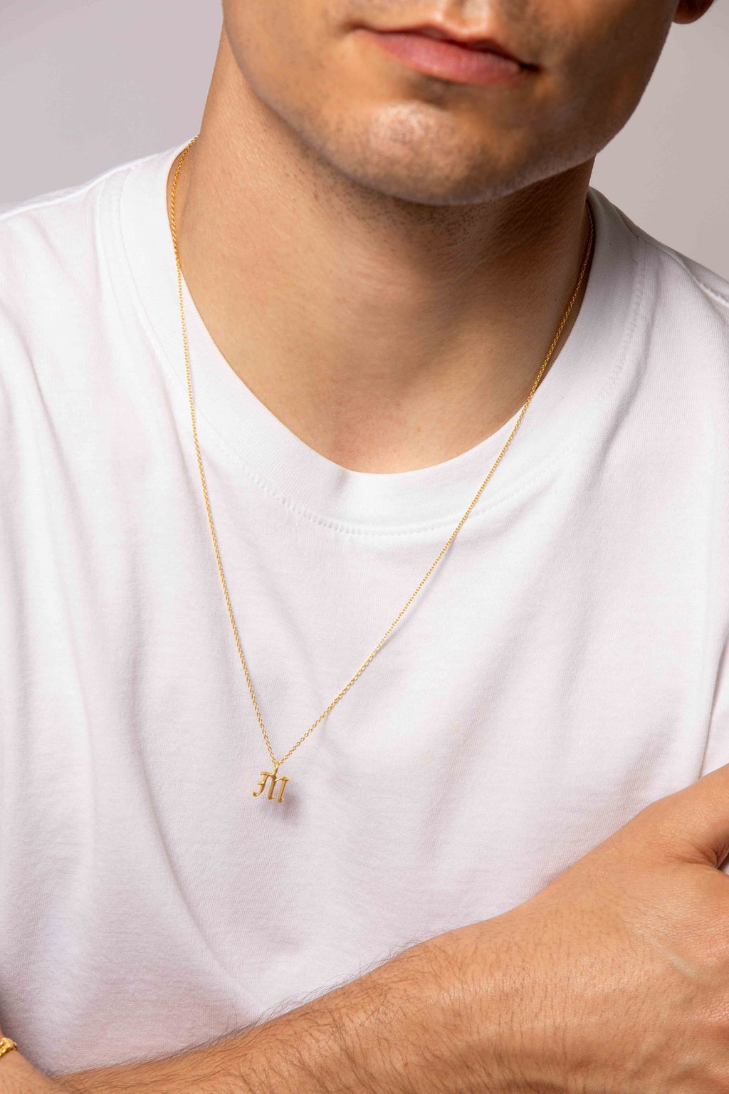 IX M Ice 22K Gold Plated Pendant