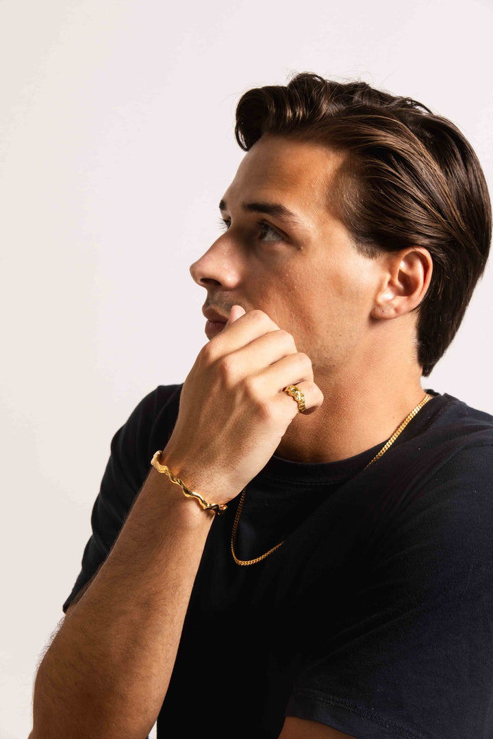 IX Axel 22K Gold Plated Bracelet