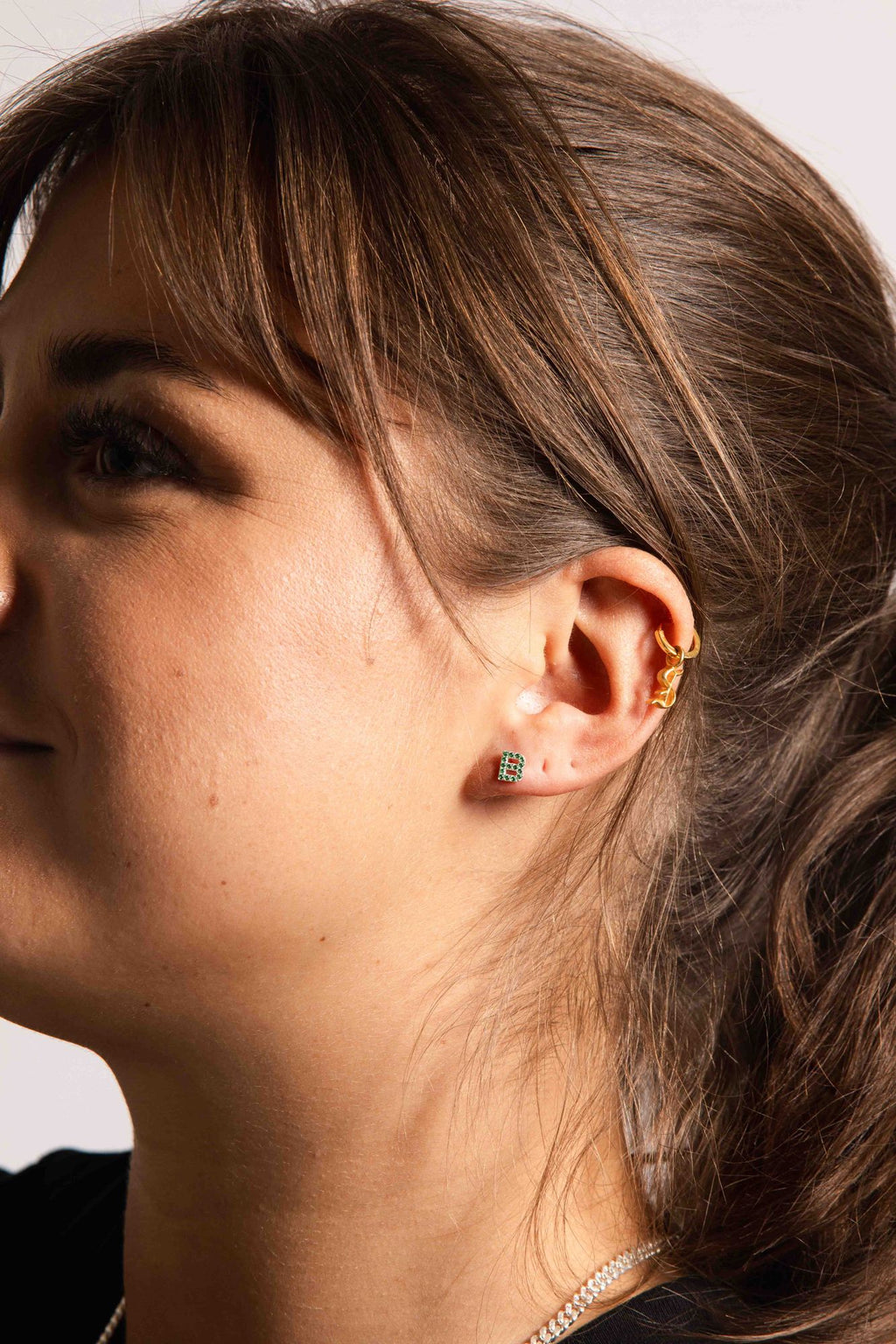 IX B Silver Stud w. Zirconia