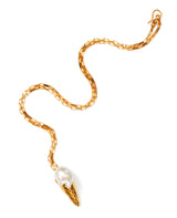 Large Ice Cream Gold Plated Necklace w. Pearl