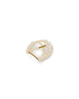 Insieme Elastic 9K Gold Ring w. Pearls