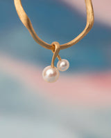 Vega 18K Gold Earring-Pendants w. Pearls
