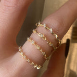 Iris Ring aus 18K Weißgold mit Diamanten