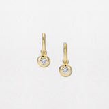 Diamond Pebble Hoops 18K Gold Earrings
