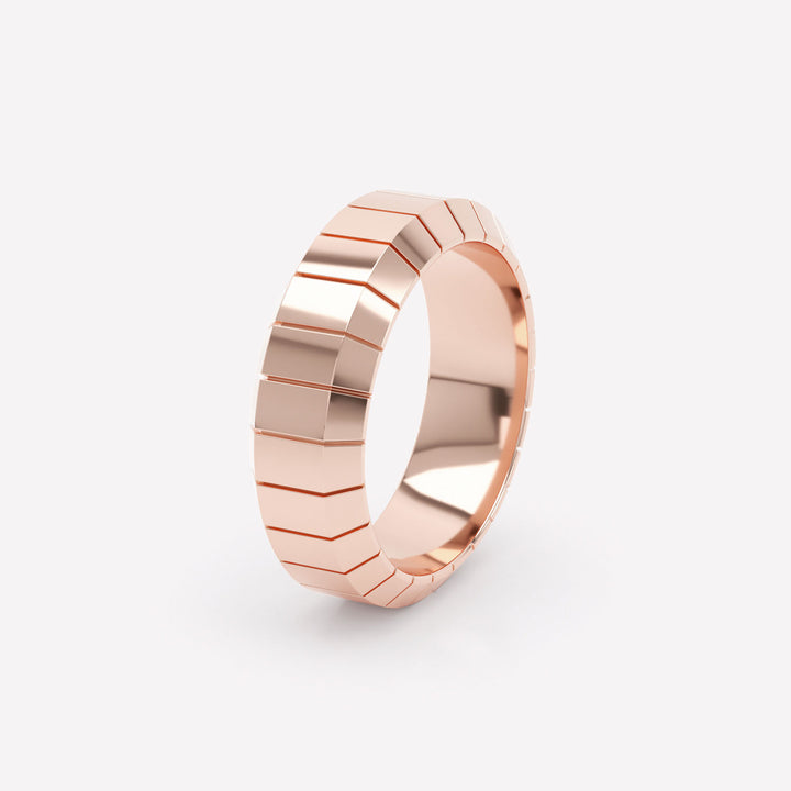 Eternity Eingravierter Ring aus 18K Rosegold