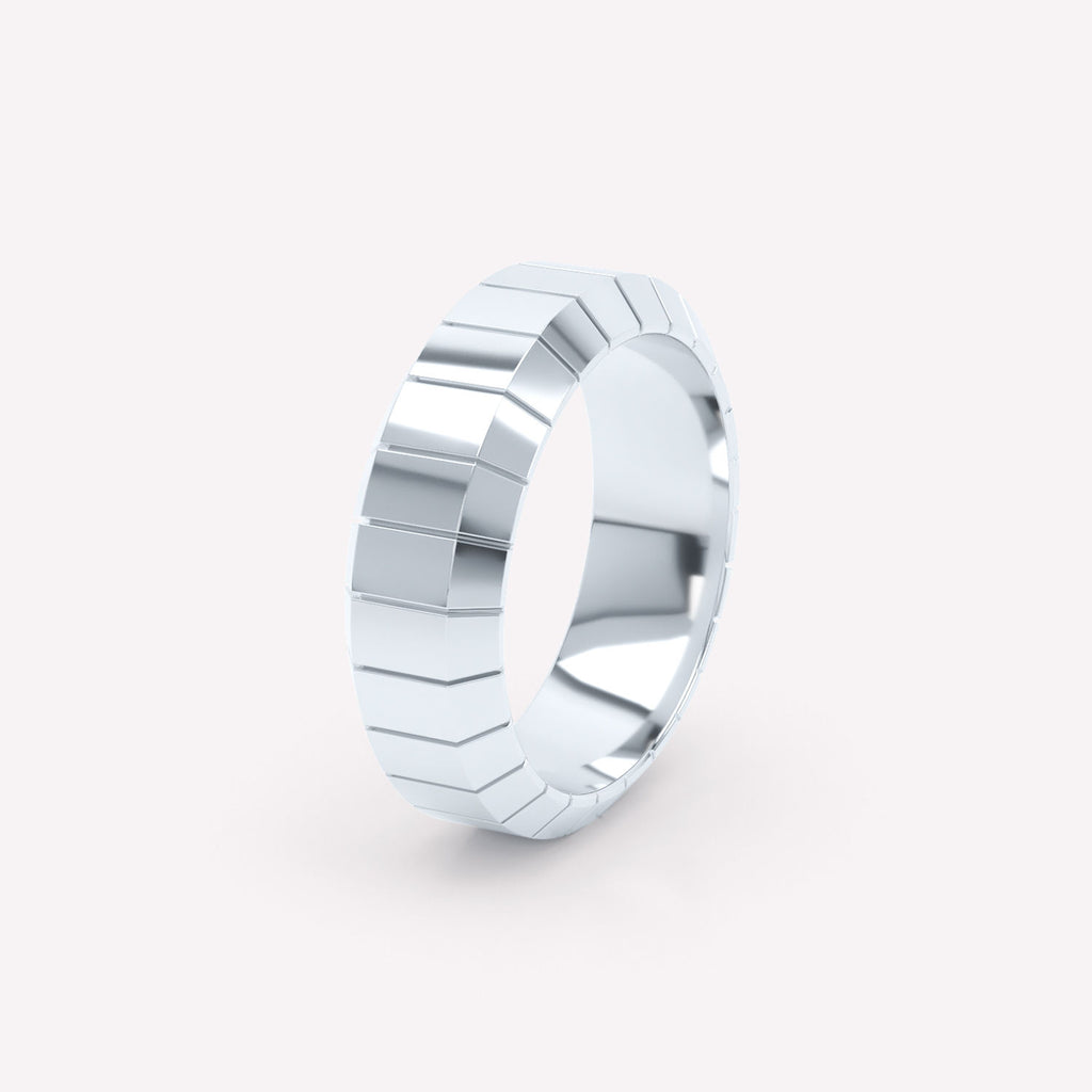 Eternity Engraved 18K Whitegold Ring