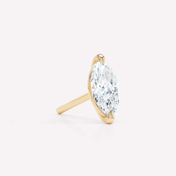 The Marquise 18K Guld Stud m. Lab-Grown Diamant