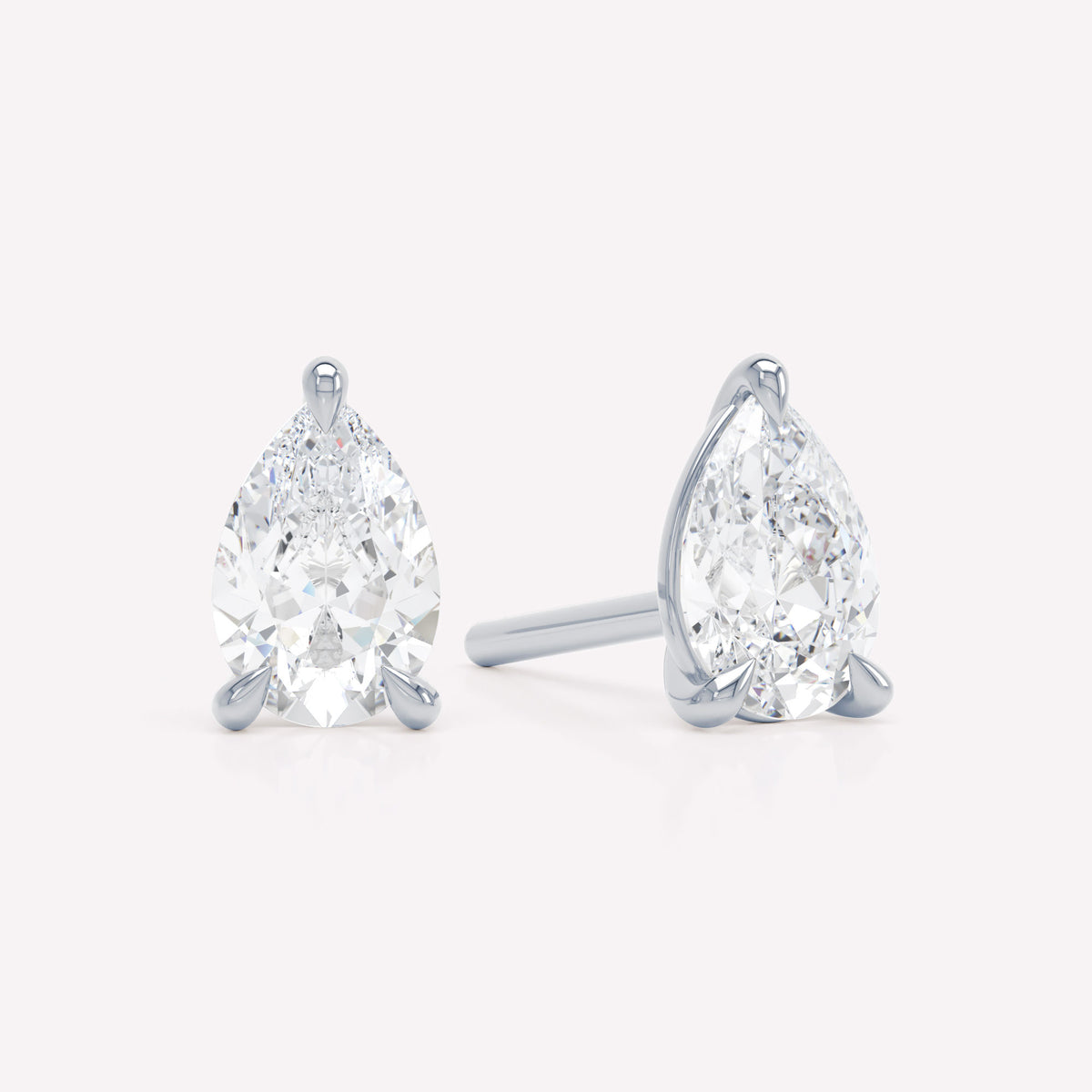 The Pear 18K Whitegold Stud w. Lab-Grown Diamond