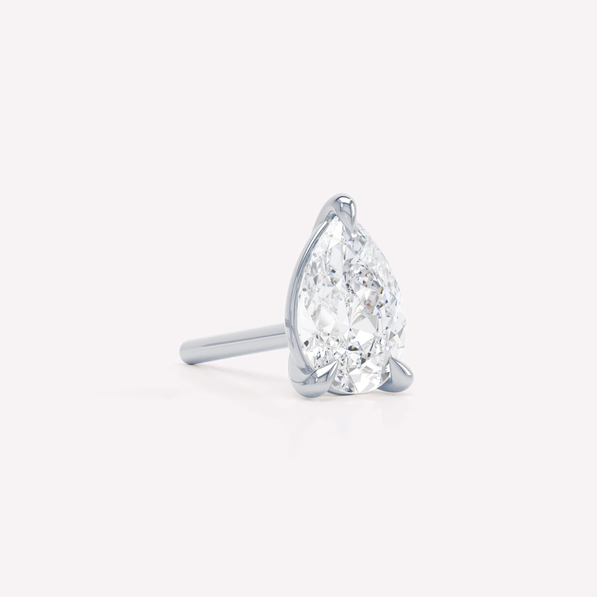 The Pear 18K Whitegold Stud w. Lab-Grown Diamond