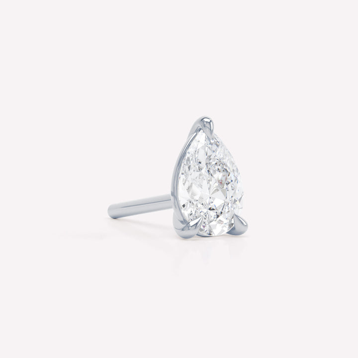 The Pear 18K Whitegold Stud w. Lab-Grown Diamond