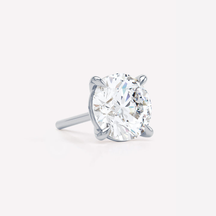The Round 18K Whitegold Stud w. Lab-Grown Diamond