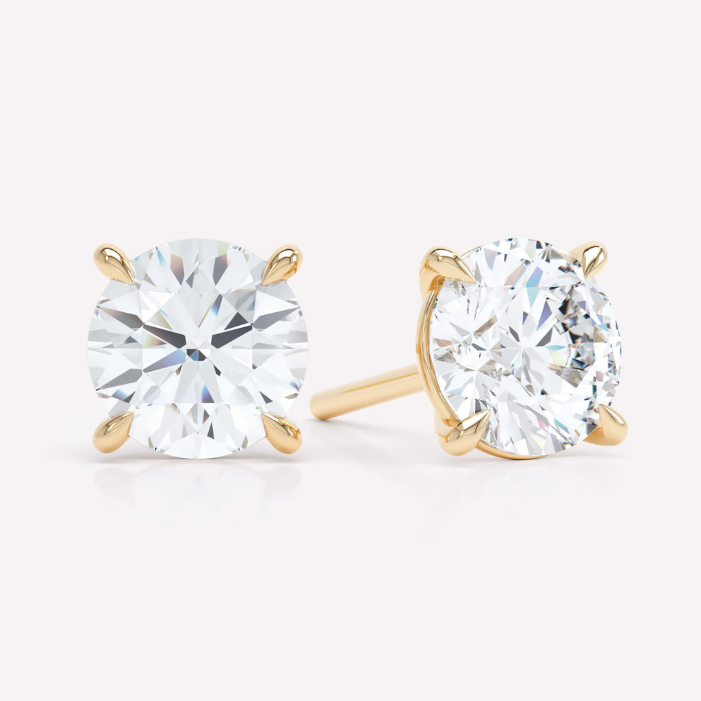 The Round 18K Gold Stud w. Lab-Grown Diamond