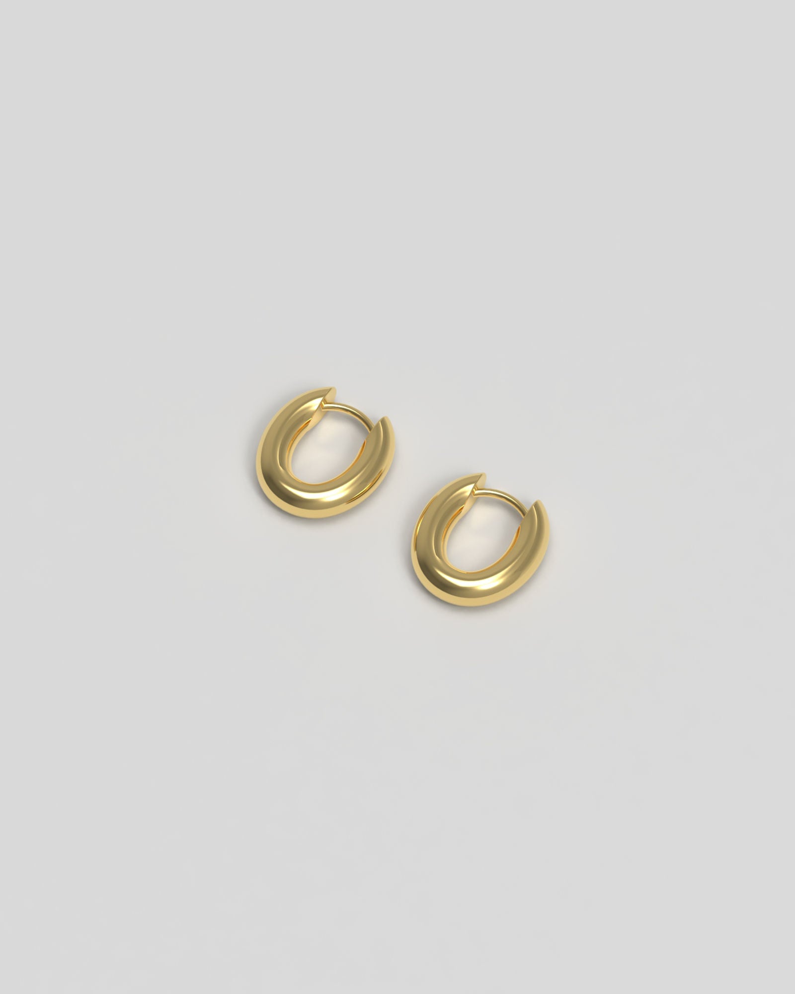 Chunky Tiny 14K Gold Hoops