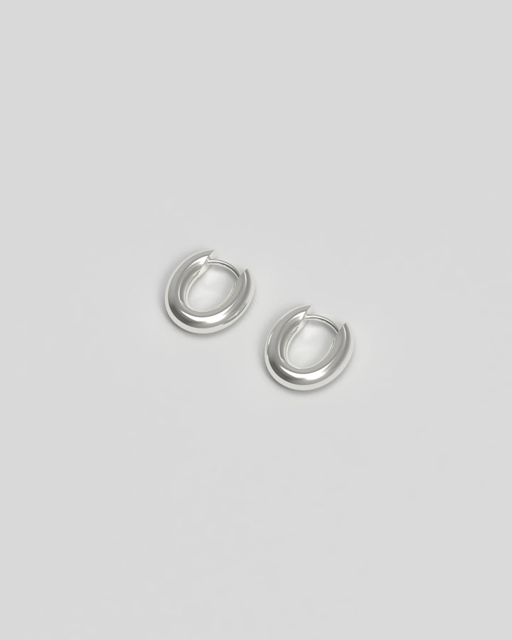 Chunky Tiny Silver Hoops