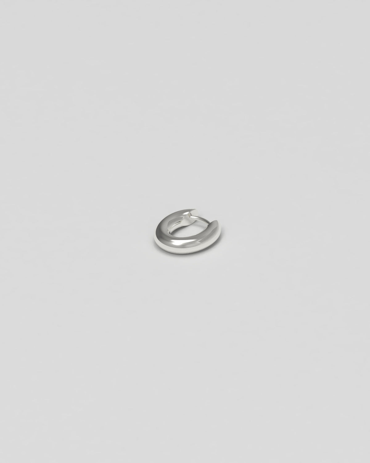 Chunky Tiny Silver Hoops