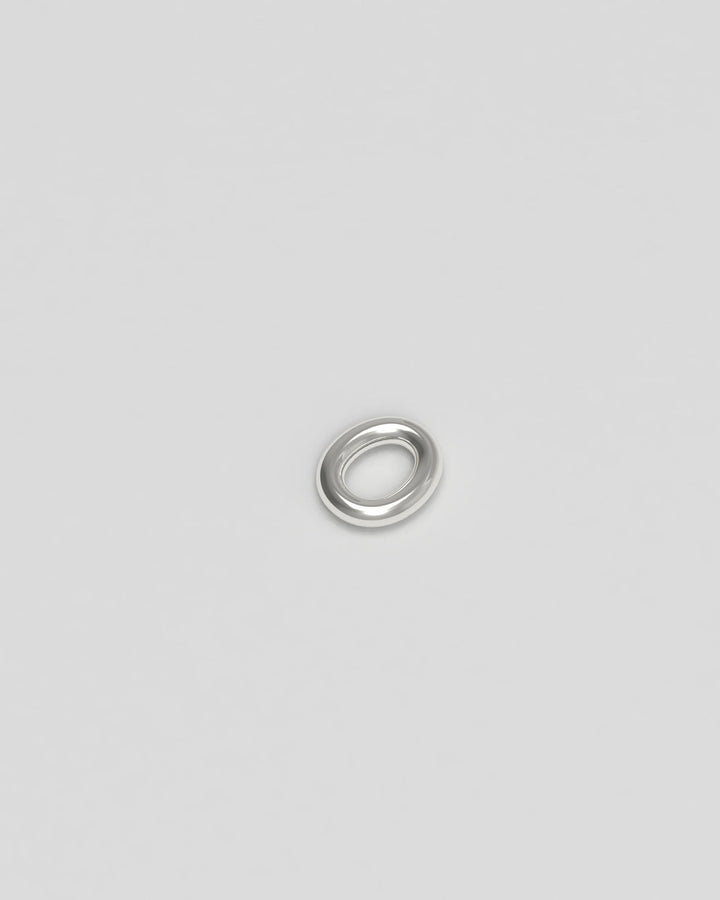 Loop Thick Silver Charm