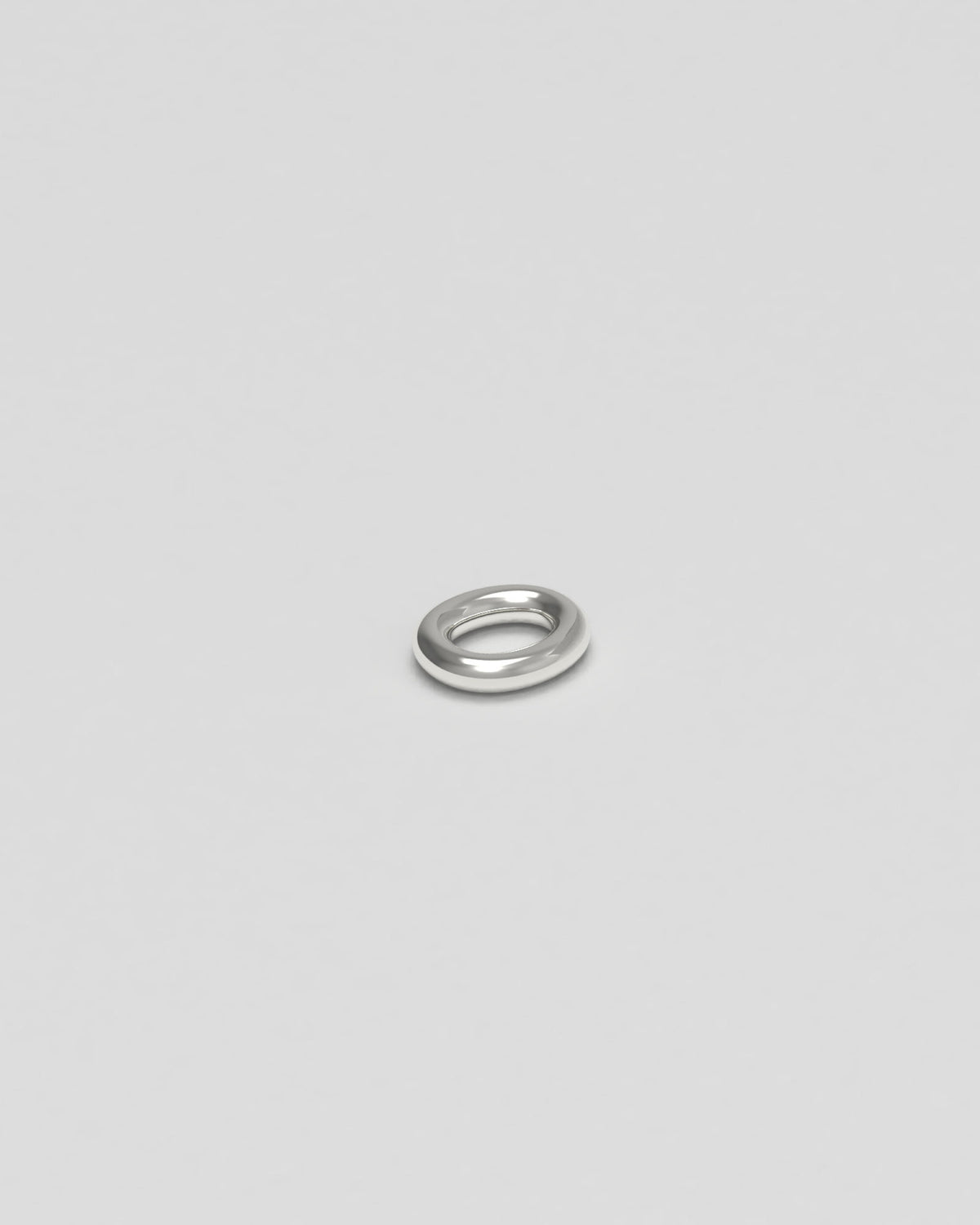 Loop Thick Silver Charm