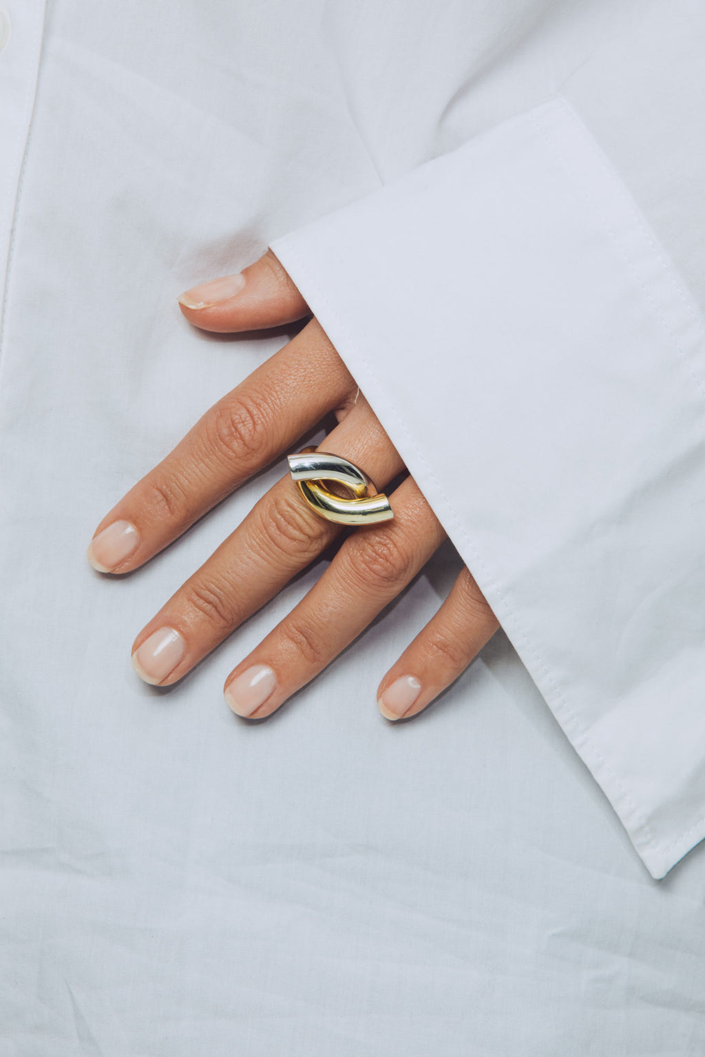 Rose Ring aus Gold & Silber