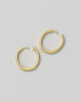 Slim Large 18K Guld Hoops