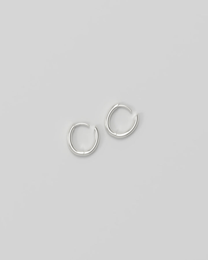 Slim Tiny Silver Hoops