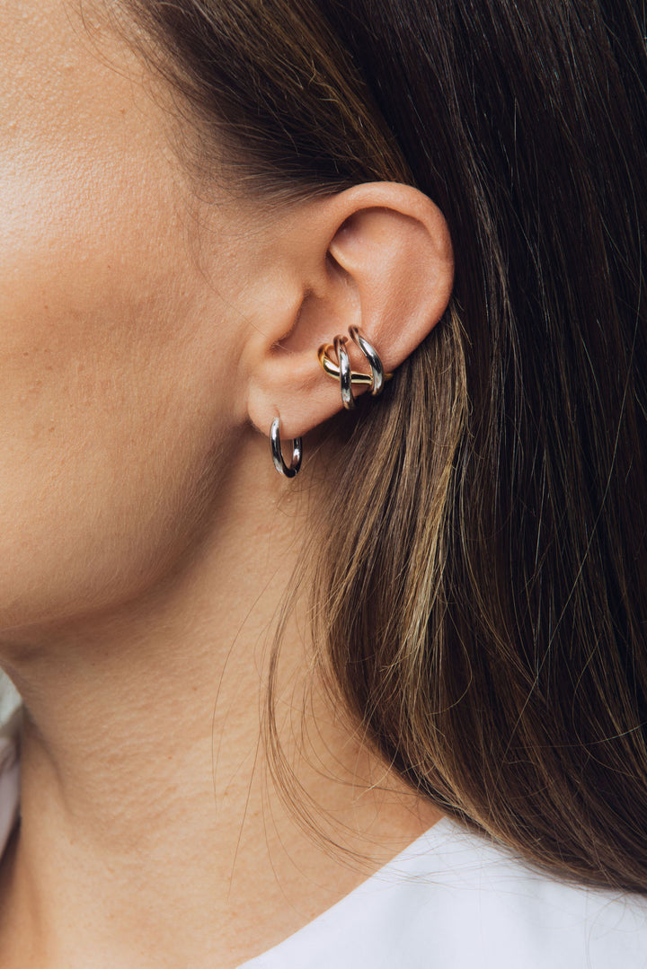 Thorn Triple Mix Silver & Gold Ear Cuff