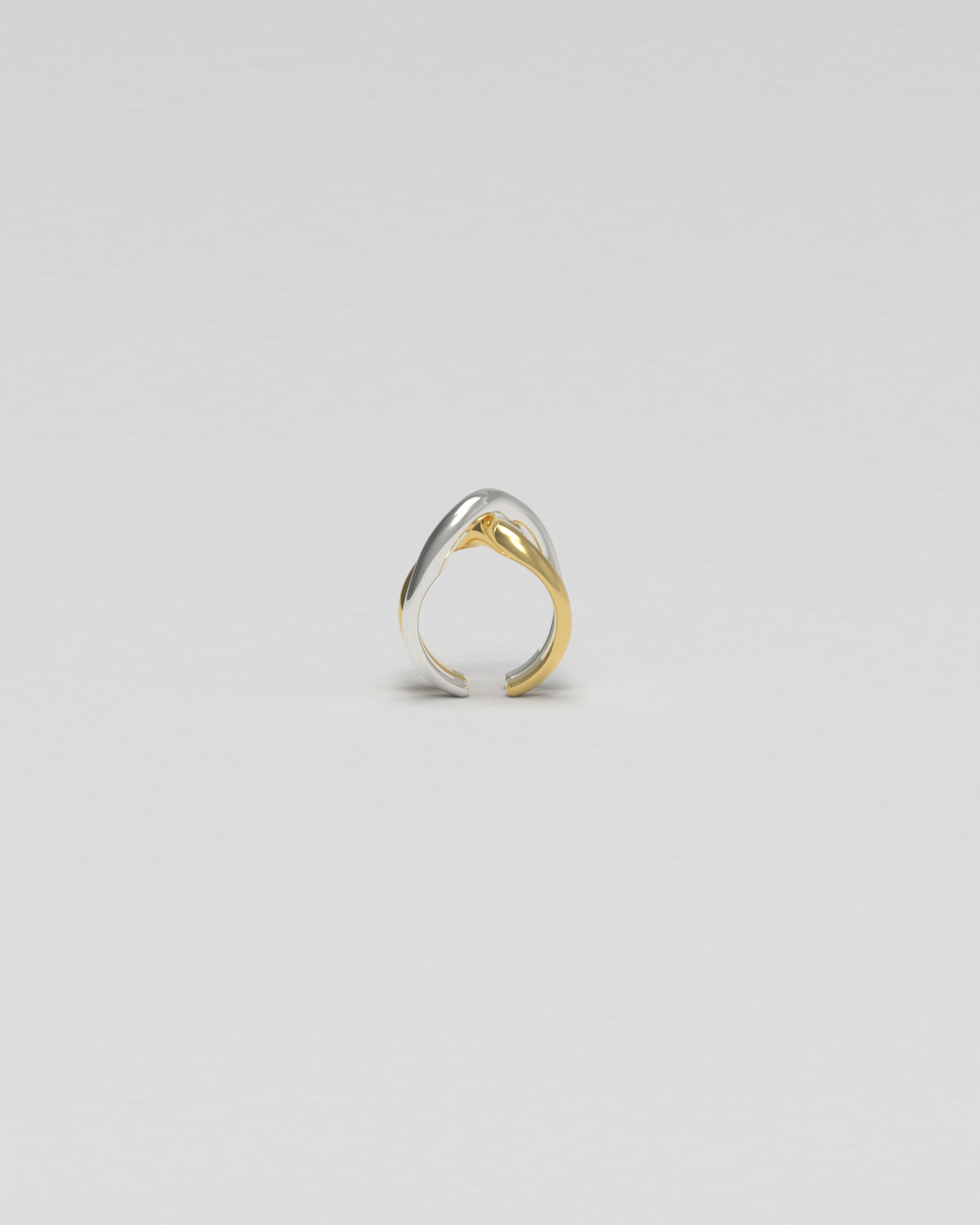 Thorn Dornen doppeltes Earcuff aus Silber & Gold 