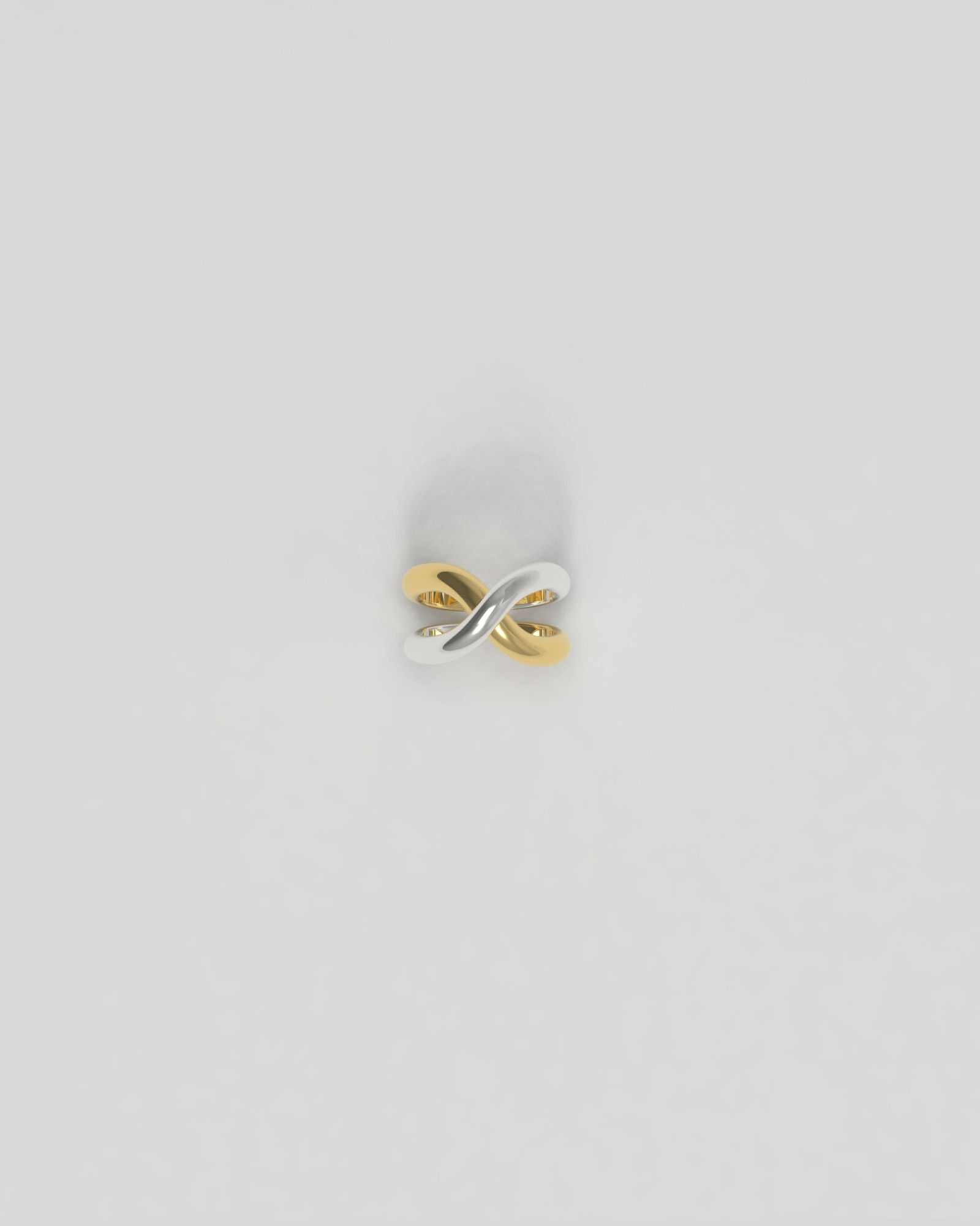 Thorn Dornen doppeltes Earcuff aus Silber & Gold 
