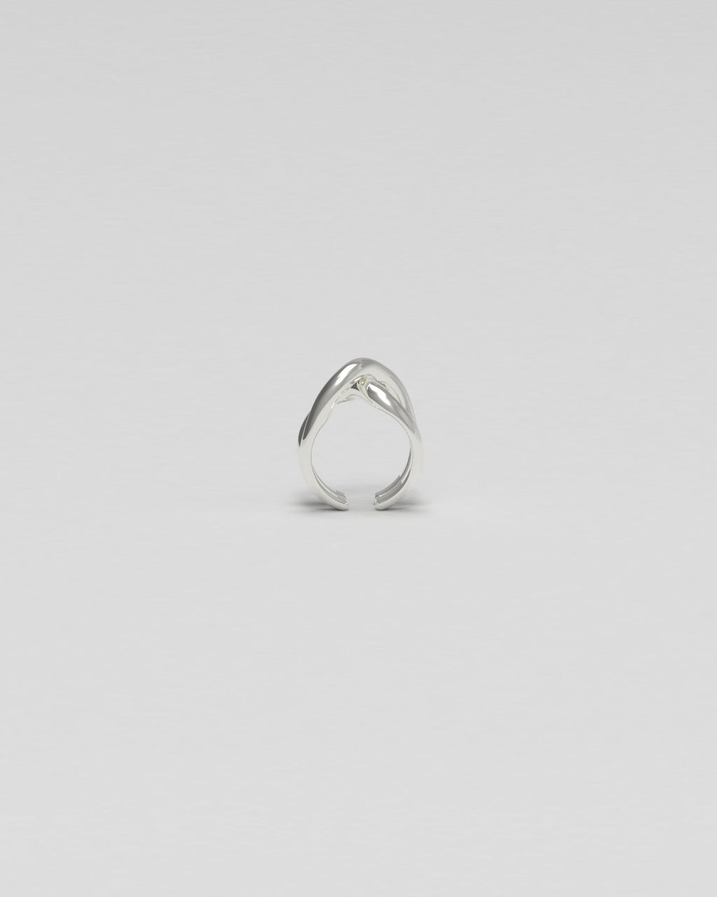 Thorn Double Silver Ear Cuff