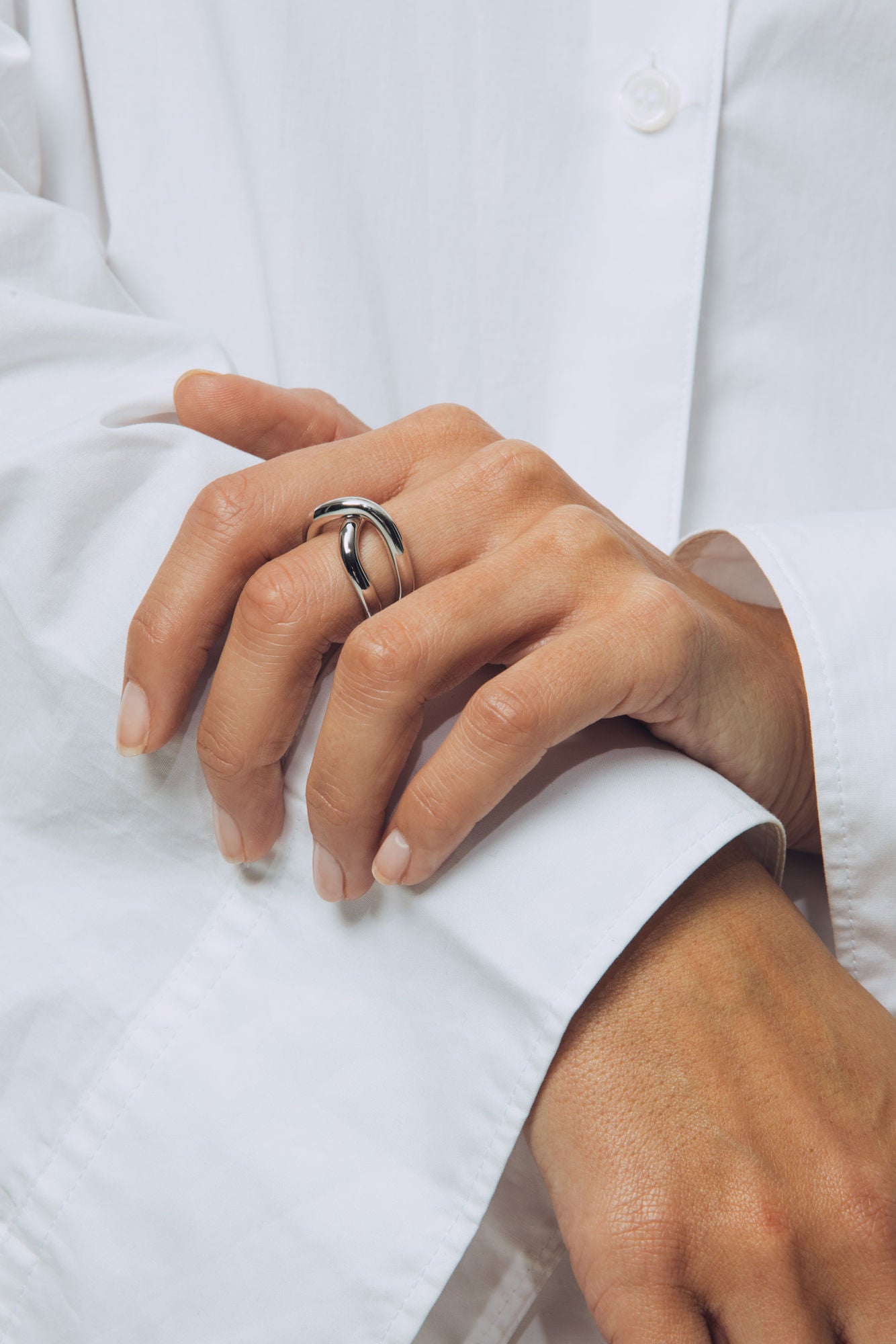 Thorn Double Silver Ring
