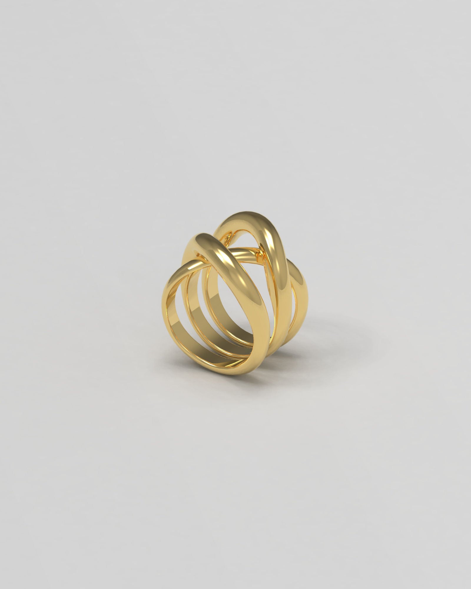 Thorn Triple 14K Gold Ring