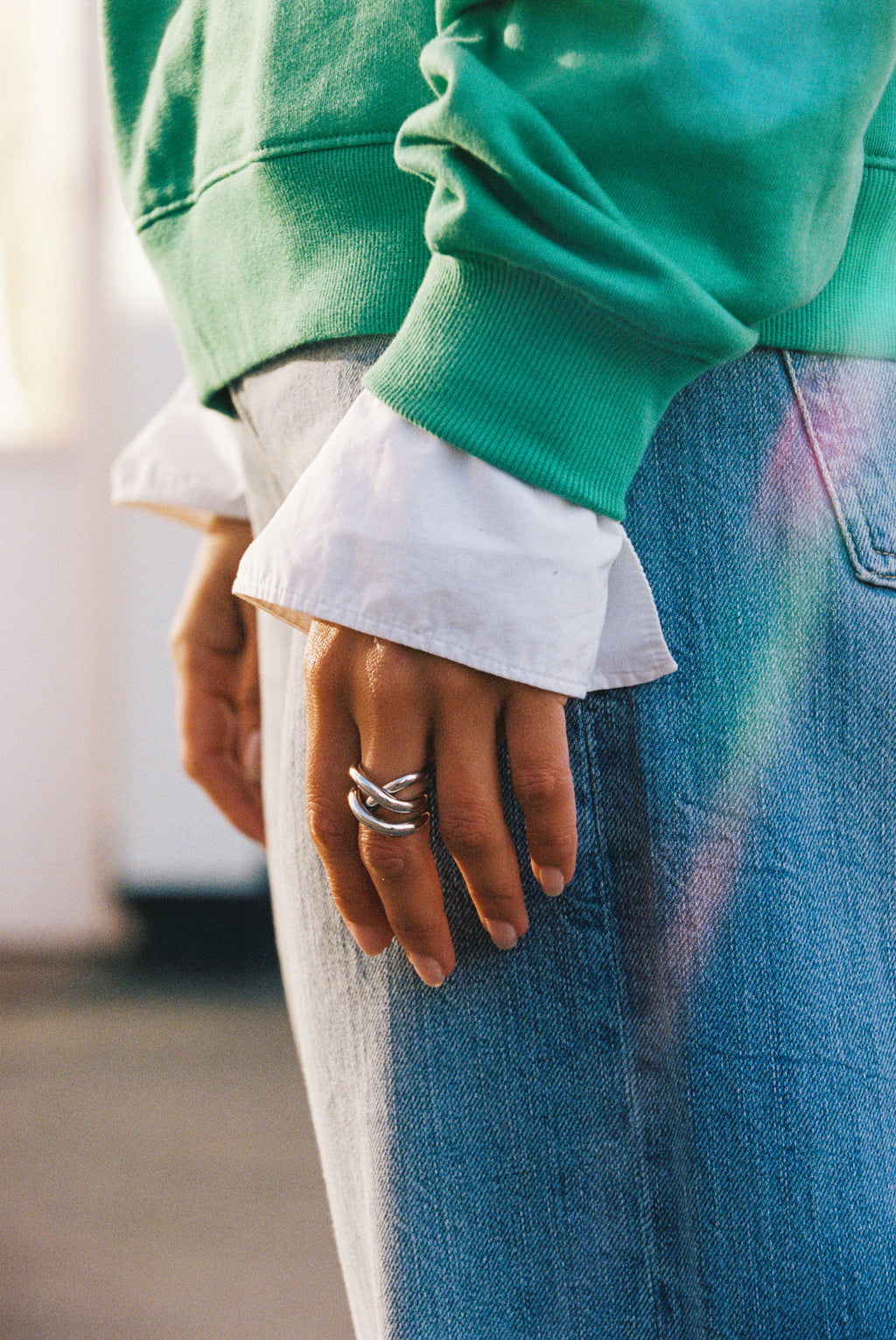 Thorn Dornen dreifacher Silberring