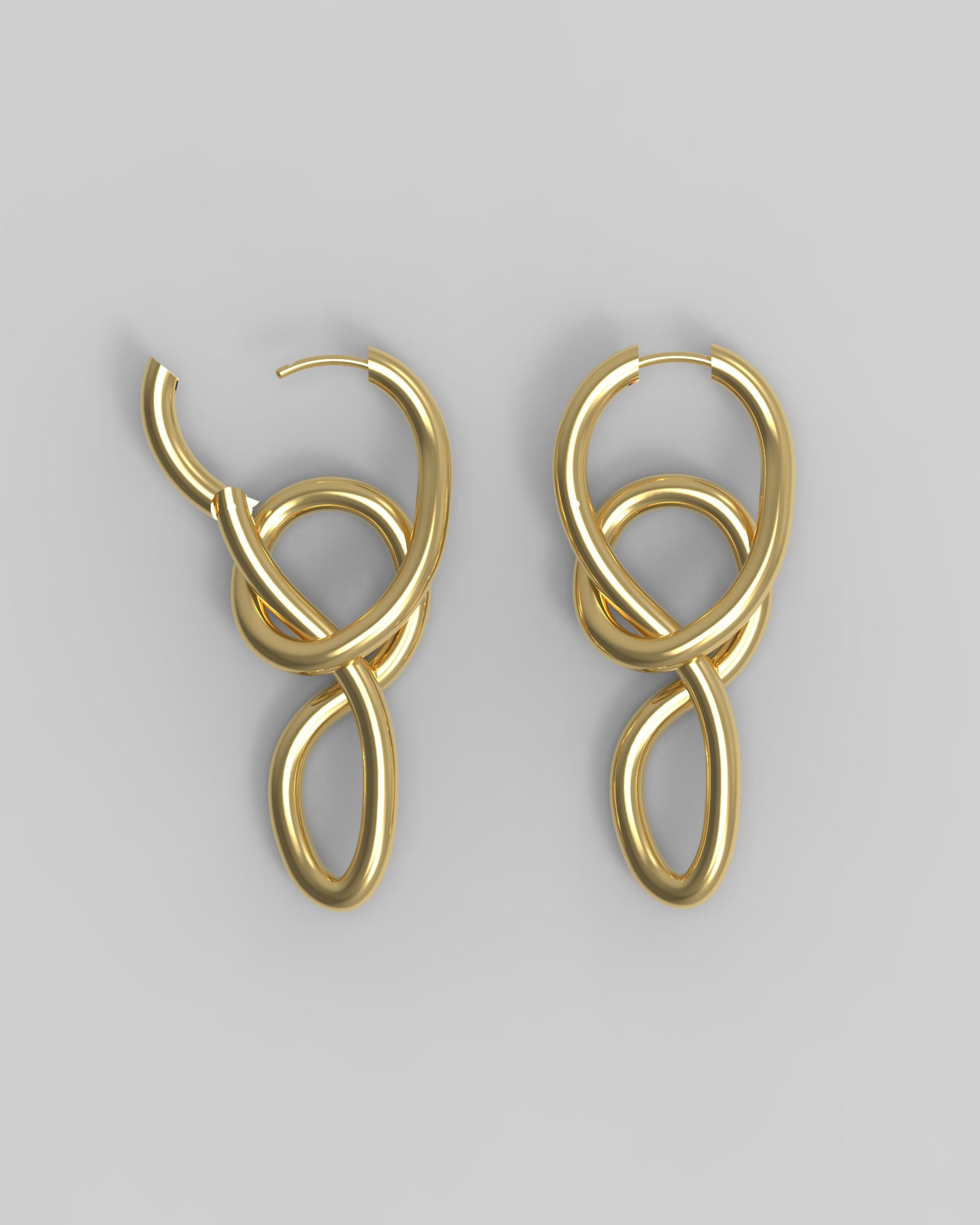 Twirl 14K Gold Hoop