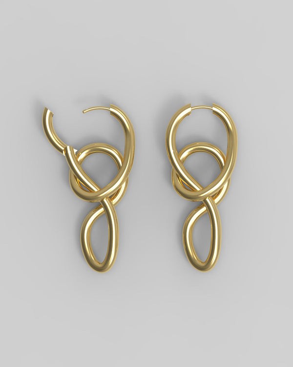 Twirl Hoop-Ohrringe aus 18K Gold