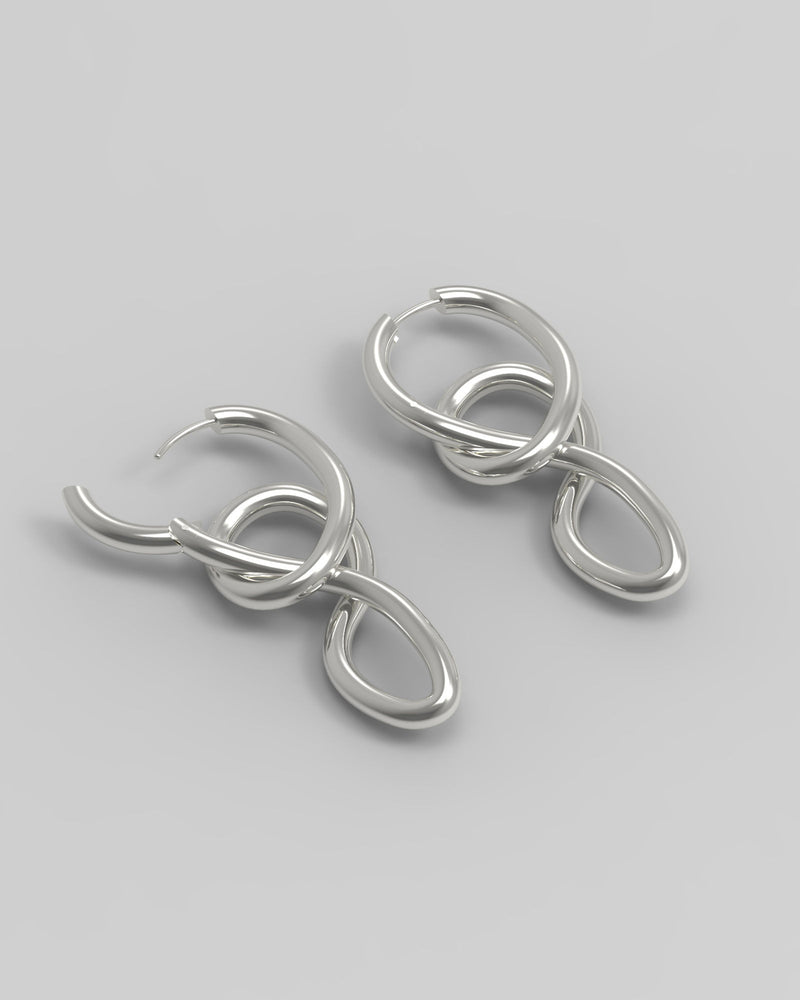 Twirl Hoop-Ohrringe aus Silber