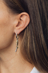 Twist-Ohrring aus Gold & Silber