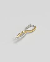 Twist-Ohrring aus Gold & Silber