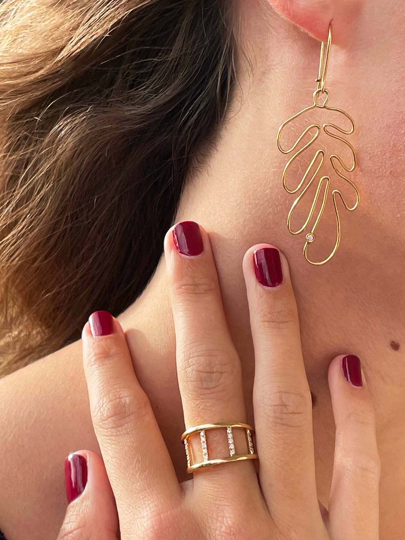 Matisse 18K Gold Earrings w. Diamonds