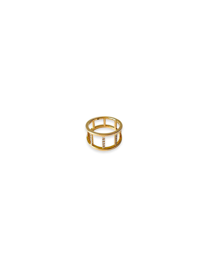 Liberty 18K Goldring m. Diamanten