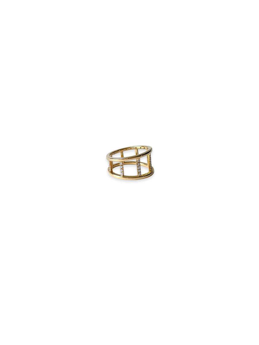 Liberty 18K Goldring m. Diamanten