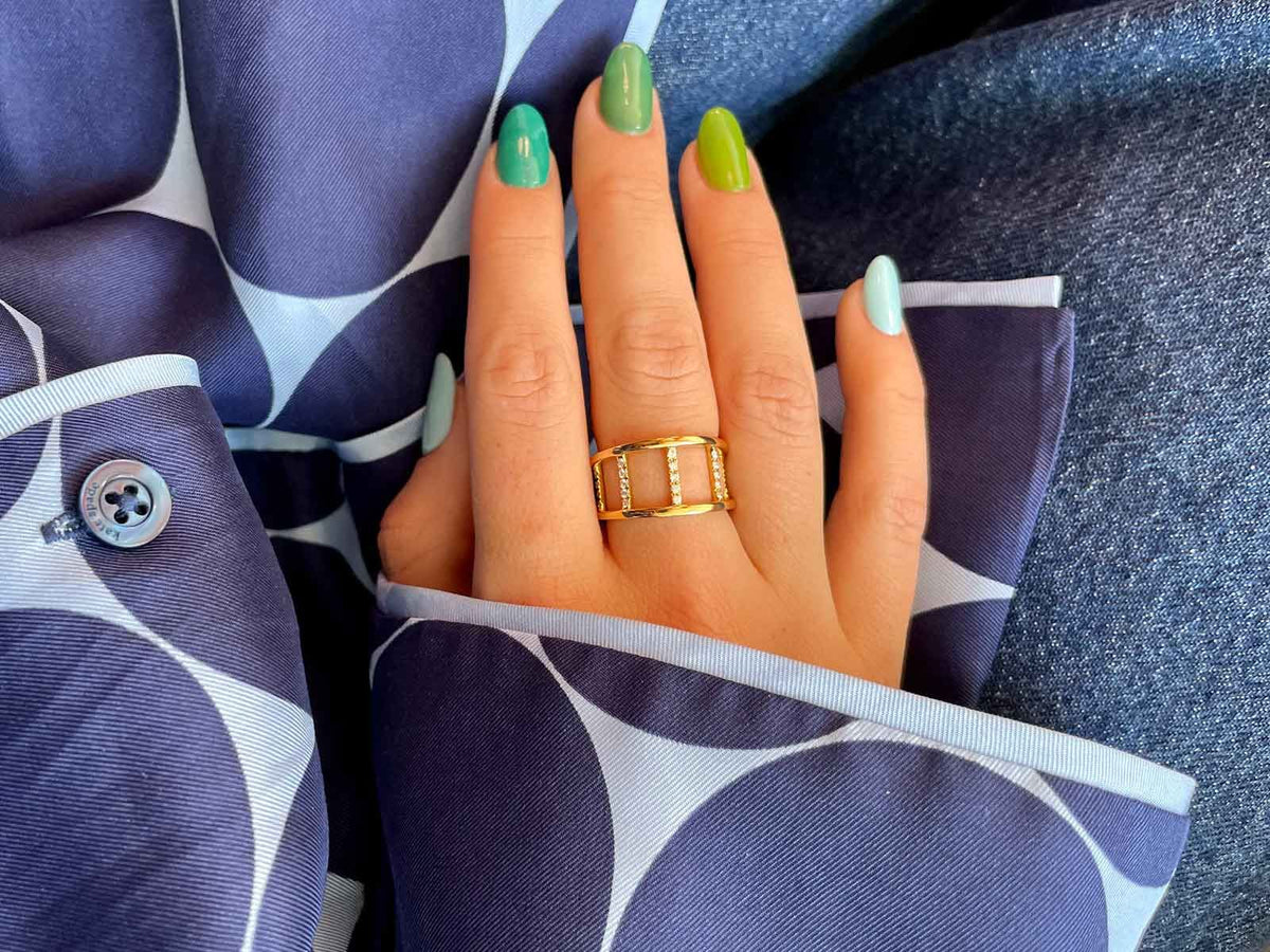 Liberty 18K Guld Ring m. Diamanter