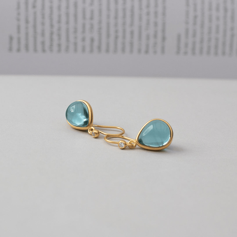 Paloma Ice Blue Gold Plated Earrings