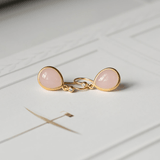 Paloma Milky Rose Gold Plated Earrings