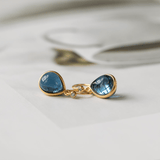 Paloma Sapphire Blue Gold Plated Earrings