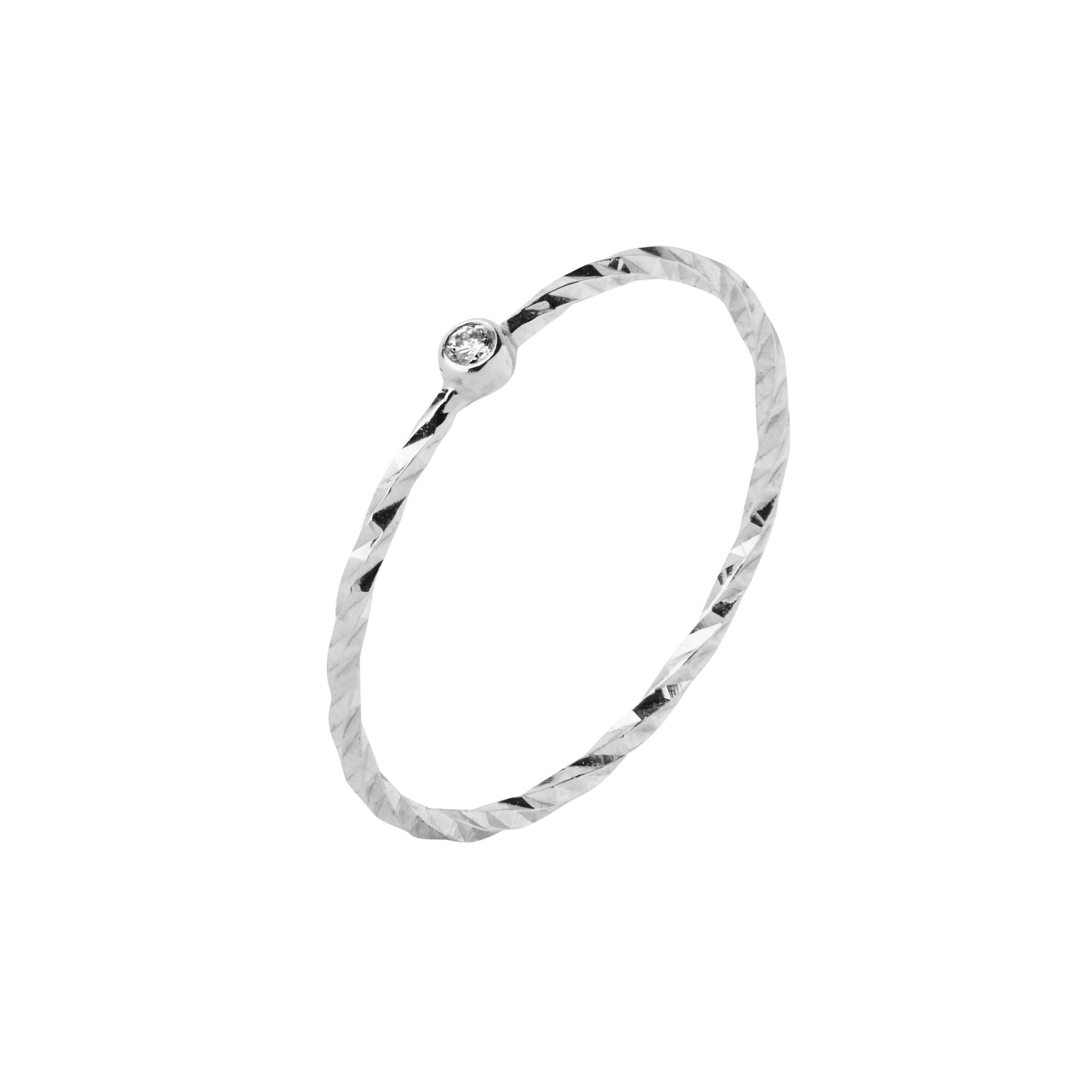 Jabari 14K White Gold Ring w. Lab-Grown Diamond