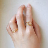 Band Beside Half Eternity 10K or 18K Gold Ring w. Diamonds