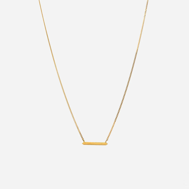 Band Beside 10K Gold Necklace