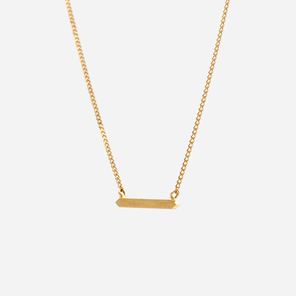 Band Beside 10K Gold Necklace